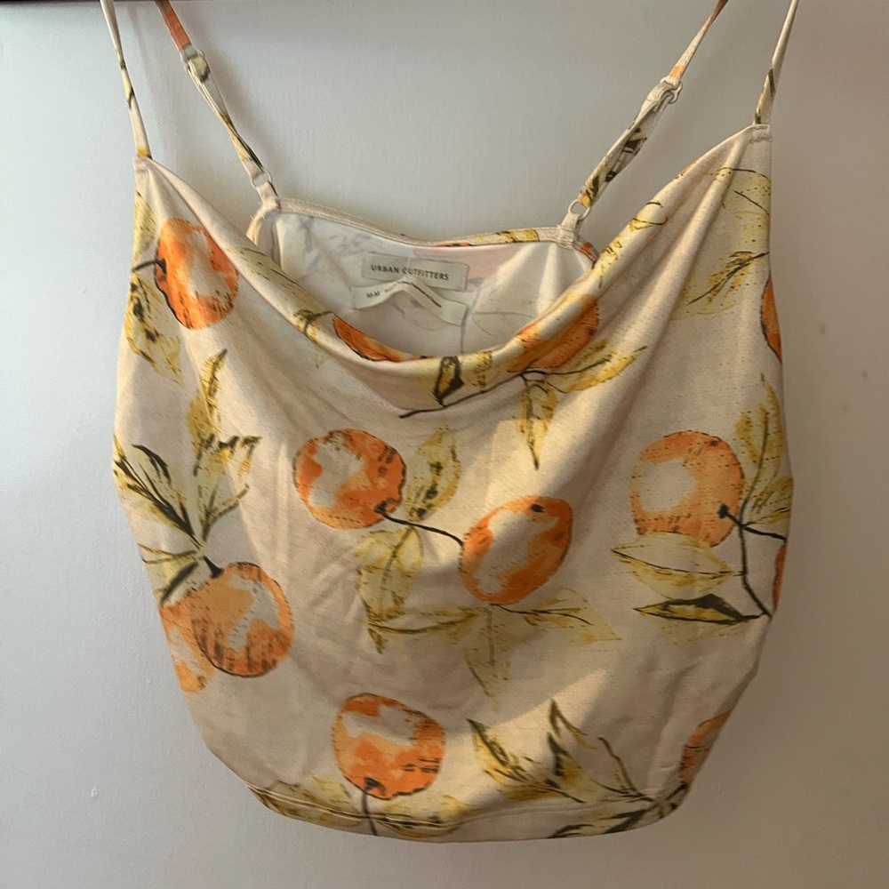 NWT Urban Outfitters Cowl Neck Crop w/ Oranges